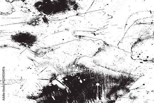 The grunge texture is covered with layers of cracks, scratches and chips. Vector illustration background.