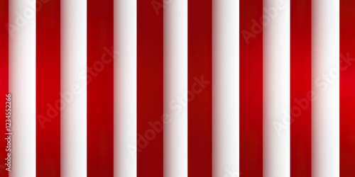 Red and White Vertical Stri...