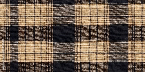 Black and Beige Plaid Textu...