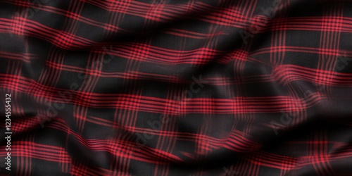 Red and Black Plaid Texture...