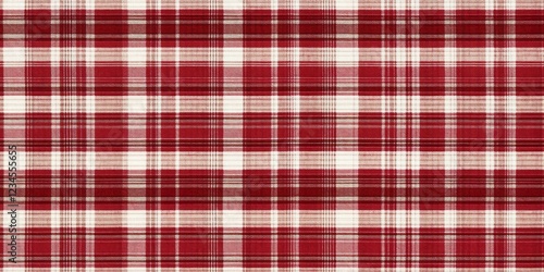 Red and Cream Plaid Texture...
