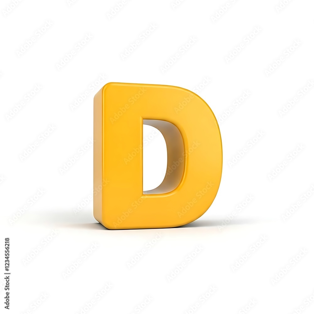 Word D in alphabet for capital sign white background. Word D in alphabet for capital sign white background.