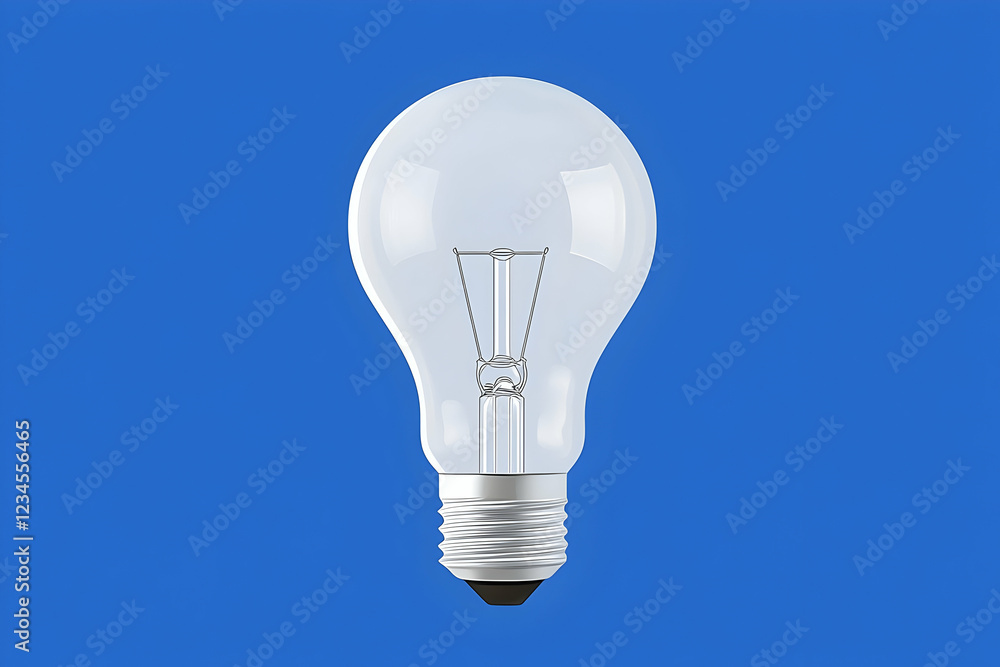 Clear lightbulb on blue background, idea concept Clear lightbulb on blue background, idea concept