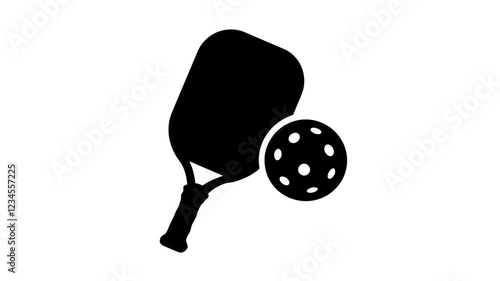 Pickleball Paddle Vector silhouette