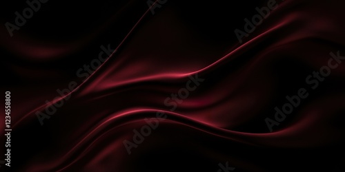 Dark Red Silk Drape: Luxuri...