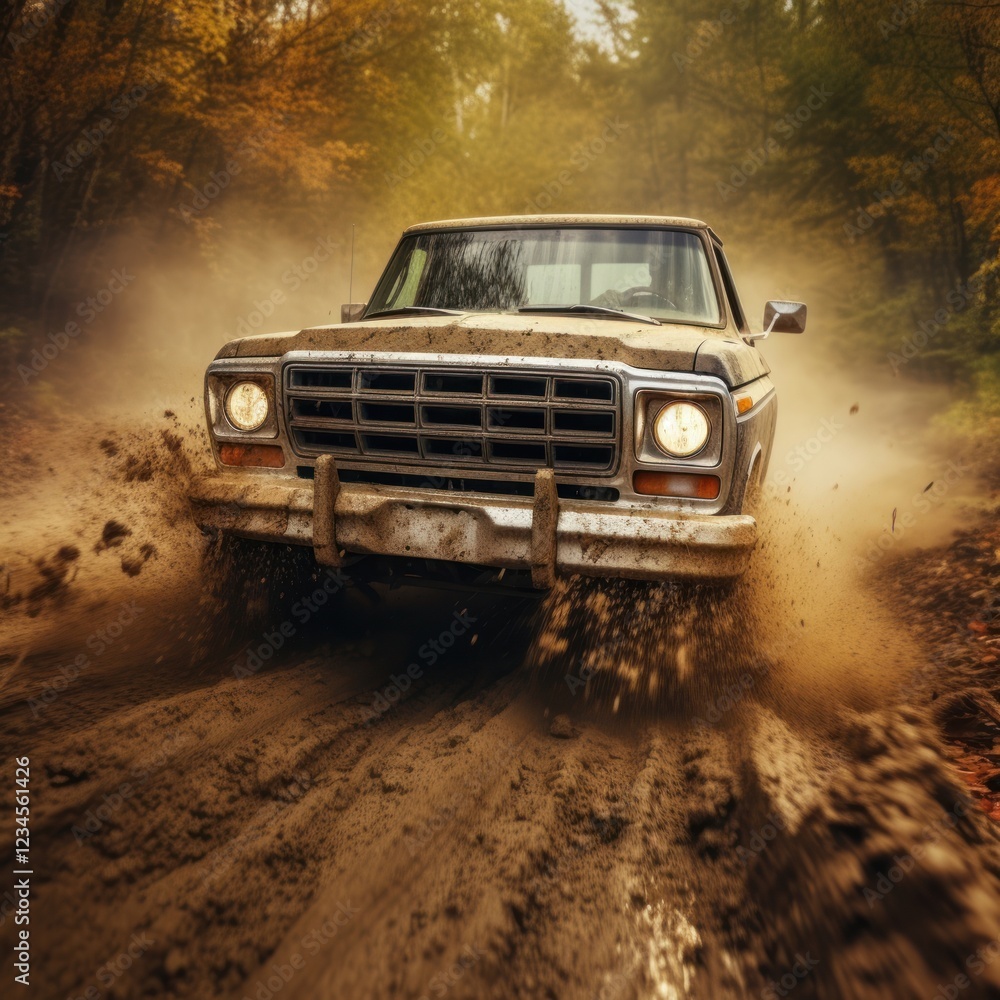 Obraz premium Outdoors vehicle car mud.