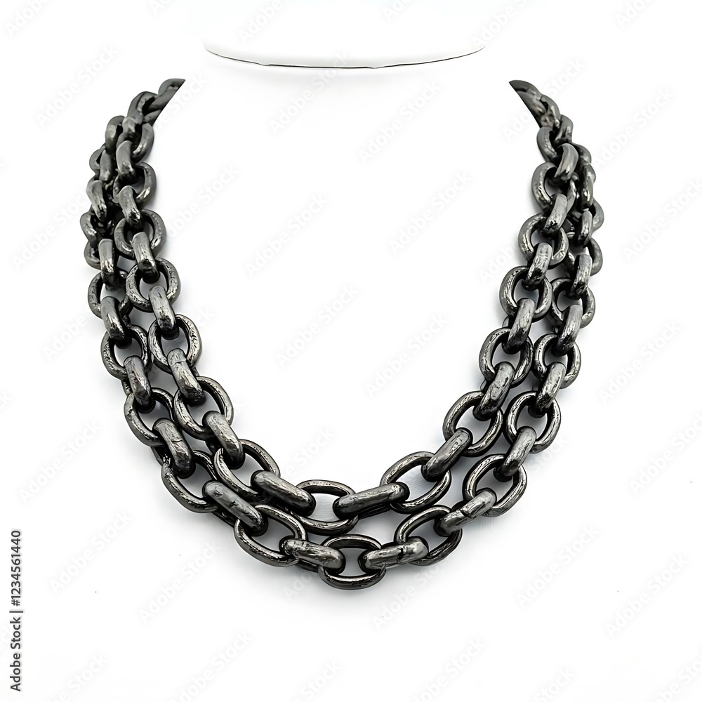 Obraz premium Golden and silver chain design men and women white background.