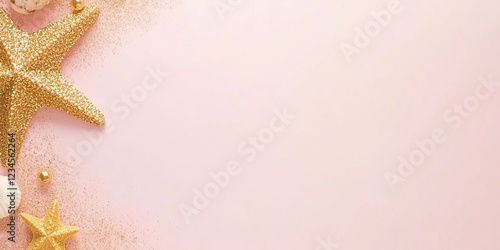 Pink and Gold Seashells and...