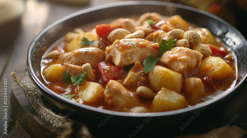 Thai Massaman Curry with Beef and Rice Thai Massaman Curry with Beef and Rice