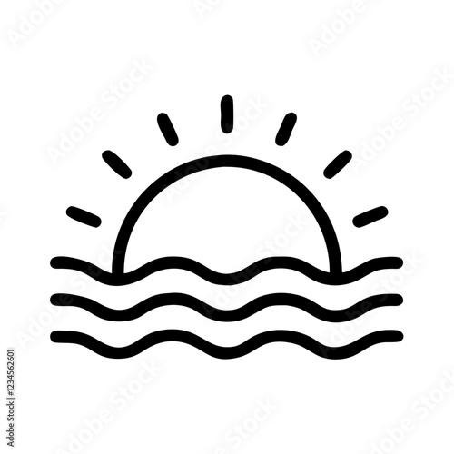 sunset icon design