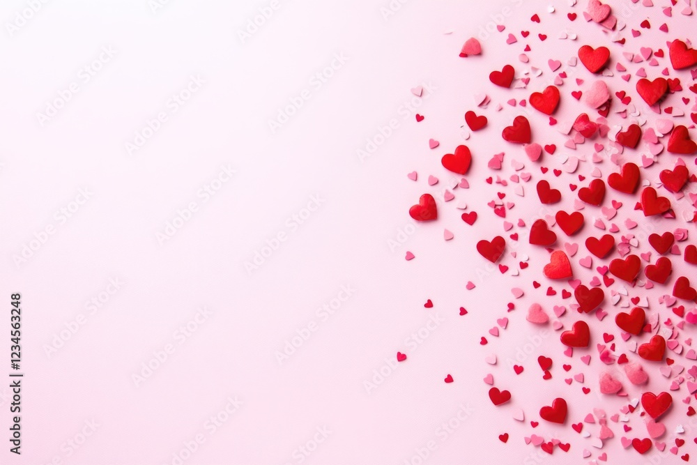 Valentine's Day background with red and pink hearts Valentine's Day background with red and pink hearts