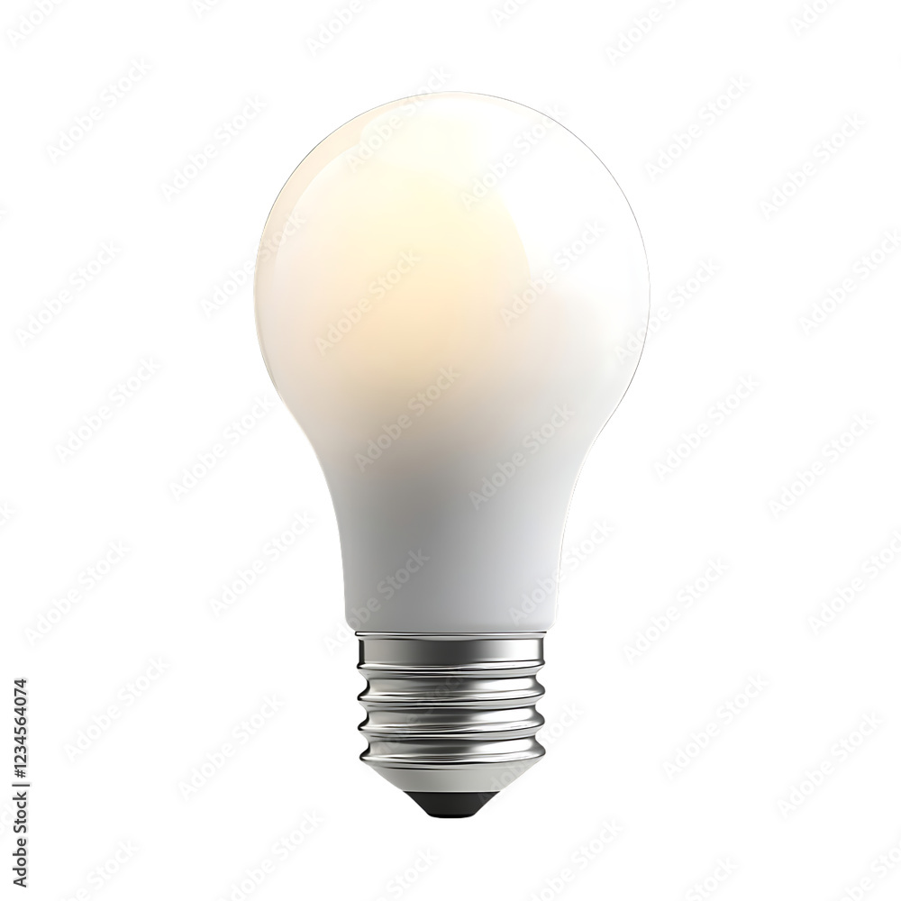 Bright Light Bulb Isolated on White Background for Home Decor Use Bright Light Bulb Isolated on White Background for Home Decor Use