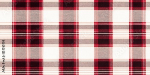 Red and Cream Plaid Texture...
