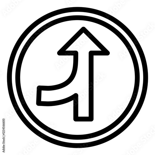 Merging Road Icon
