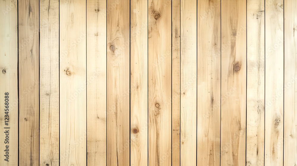 Fototapeta premium Warm and inviting texture of light wood plank wall for interior design background and rustic style projects.