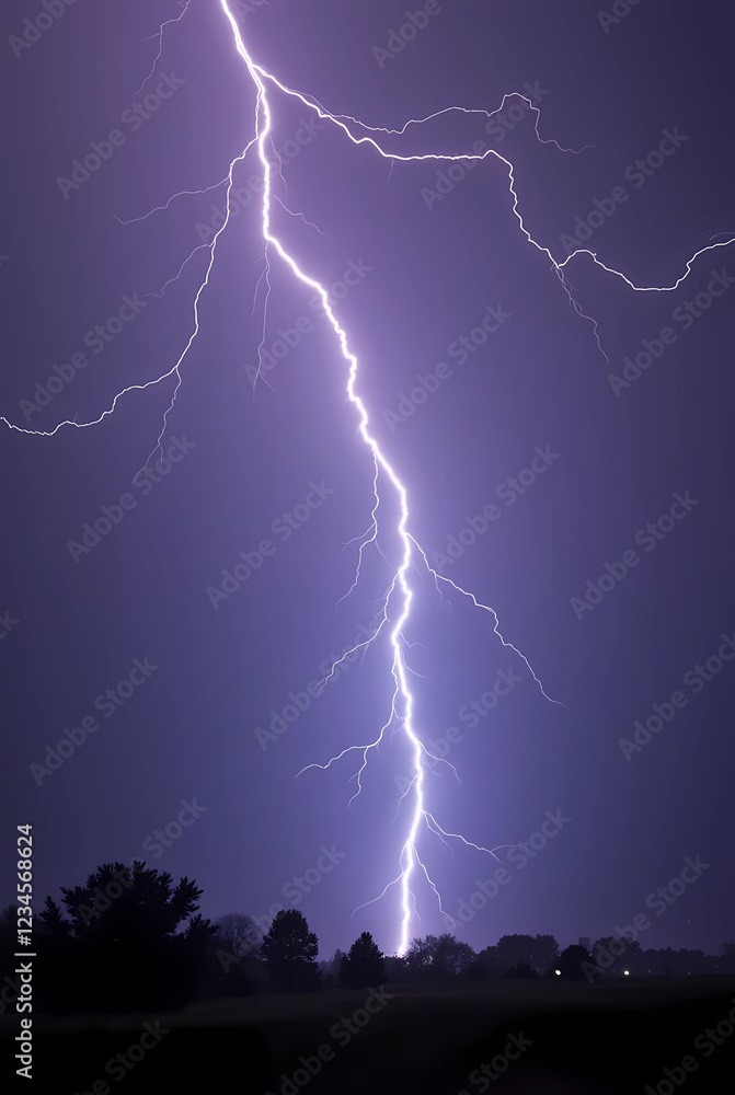 Vivid electric lightning bolt strike Vivid electric lightning bolt strike