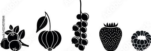 Berry logo. Isolated berry on white background