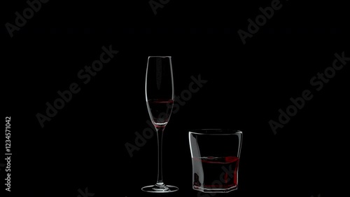 
Various water shapes moving and flowing, splashes and movement of liquid
 on a transparent background with alpha channel photo
