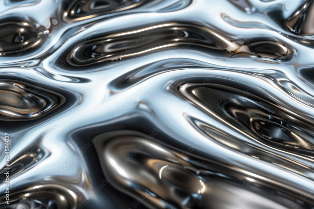 Liquid silver metallic wavy, chrome metal texture with wave abstract background. Liquid silver metallic wavy, chrome metal texture with wave abstract background.