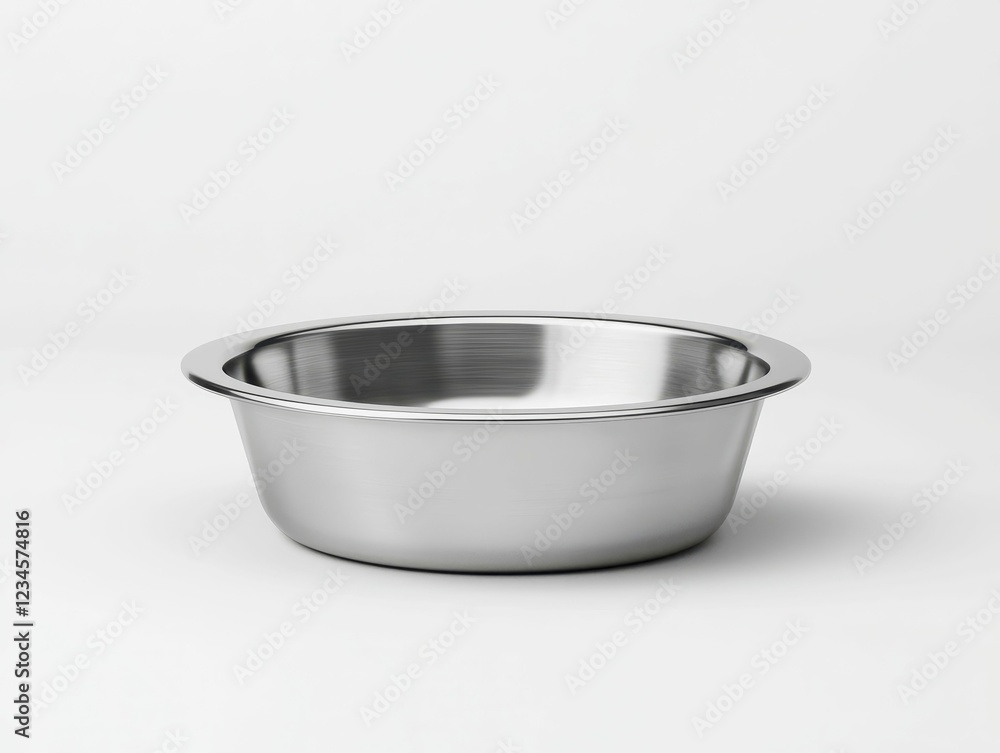 A shiny, metallic bowl sits on a plain background, showcasing its sleek design and smooth surface, ideal for various culinary uses. A shiny, metallic bowl sits on a plain background, showcasing its sleek design and smooth surface, ideal for various culinary uses.