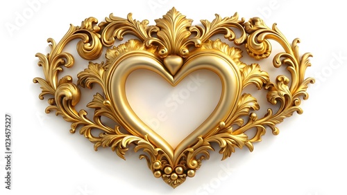 Ornate Gold Heart Frame