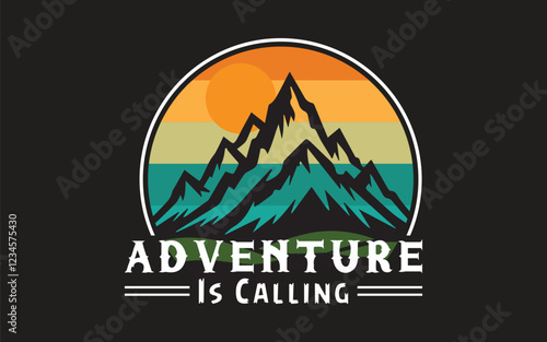 Adventure is calling vintage t-shirt design