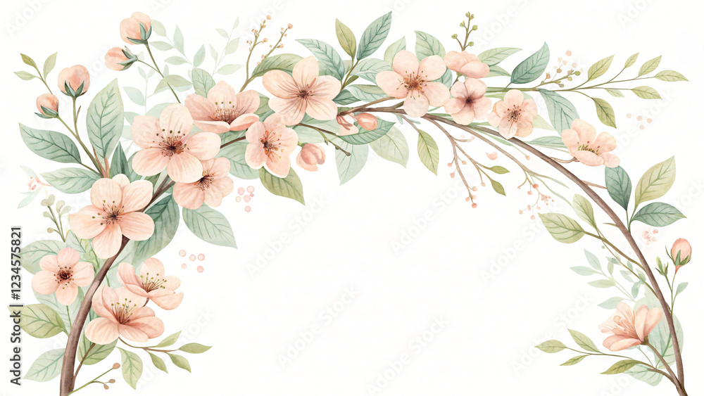 Fototapeta premium Floral frame background