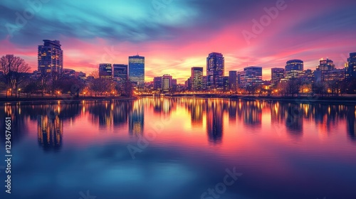 Wallpaper Mural An urban cityscape background with skyscrapers. Torontodigital.ca