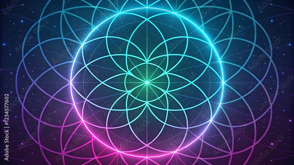 Naklejka premium background with glowing circles