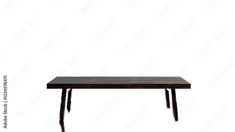 empty dark wood table cutout transparent background mockup empty dark wood table cutout transparent background mockup