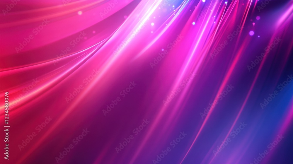 Fototapeta premium Vibrant abstract background with flowing pink and purple light waves
