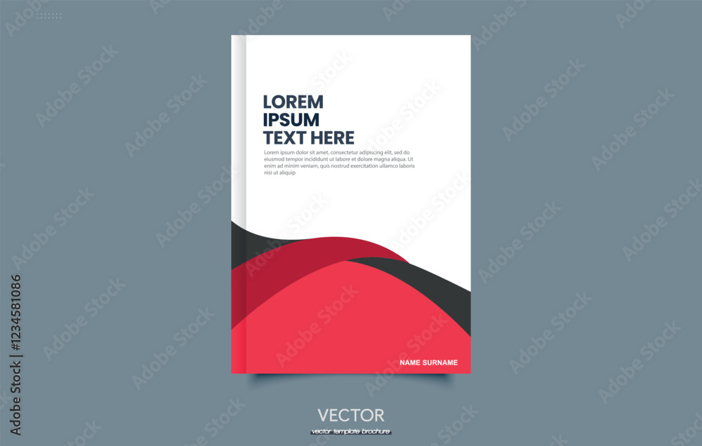 Fototapeta premium Advertisement for magazine book design web page banner travel brochure template cover annual report.