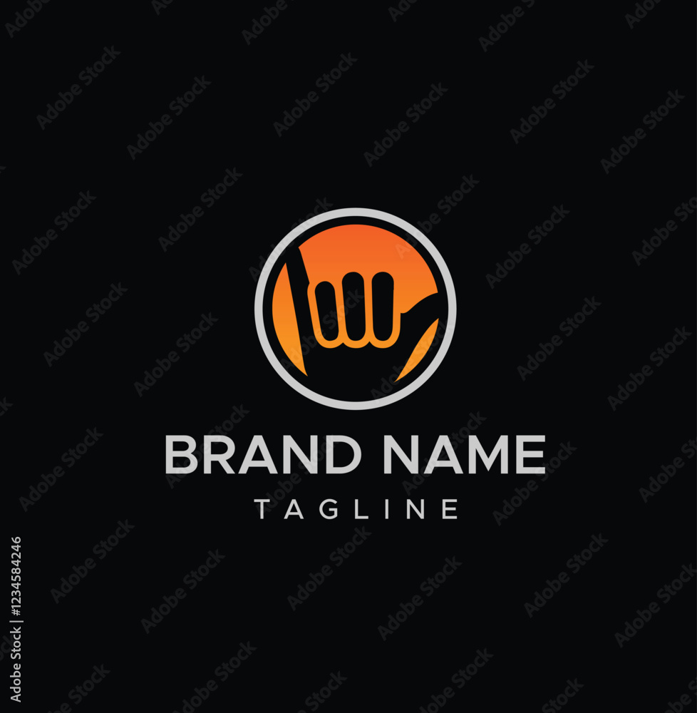 Fototapeta premium Unique Hand Gesture Monogram Logo