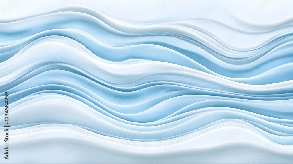 Fototapeta premium Abstract light blue wave pattern background, ideal for website design or presentation