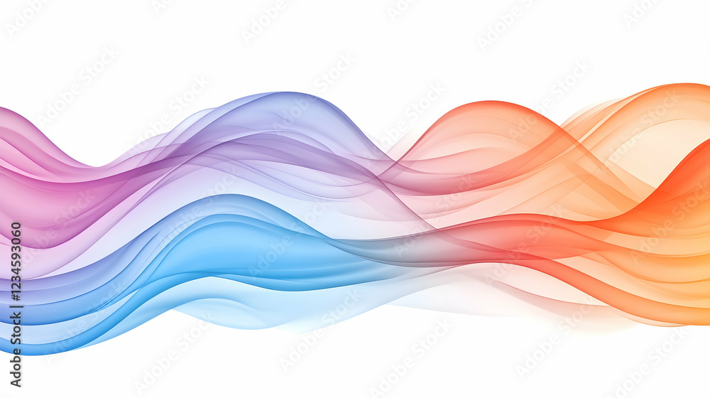 Fototapeta premium Colorful abstract wave background design, ideal for website banners or presentations