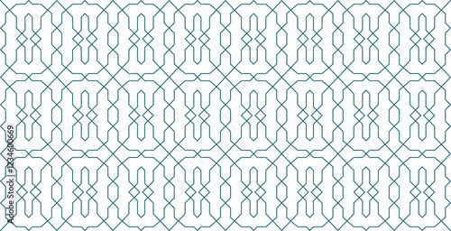 Islamic Geometric Seamless Pattern Background and Fabric