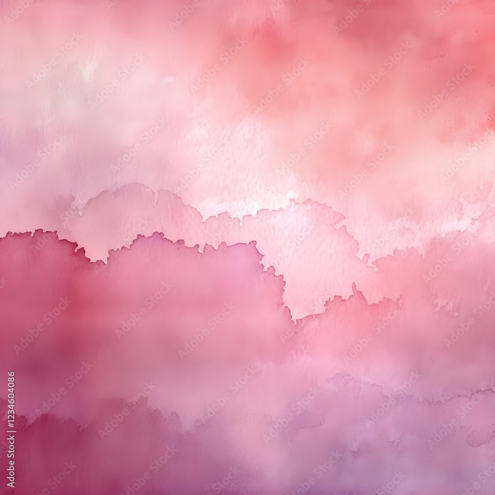 Obraz premium Abstract Pink Watercolor Landscape