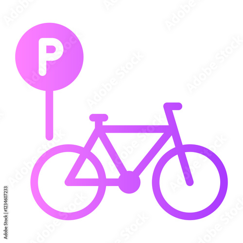 bicycle parking gradient icon