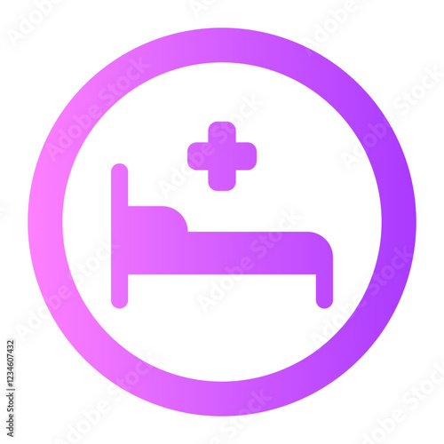 hospital gradient icon