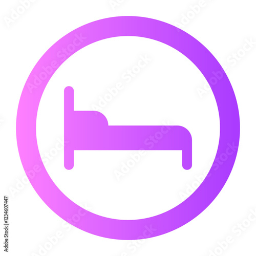 hotel sign gradient icon