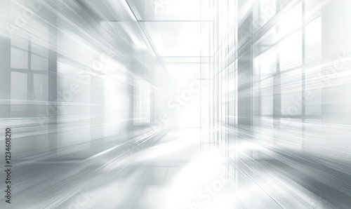 Wallpaper Mural Futuristic Abstract Data Visualization with Glowing White Structures Torontodigital.ca