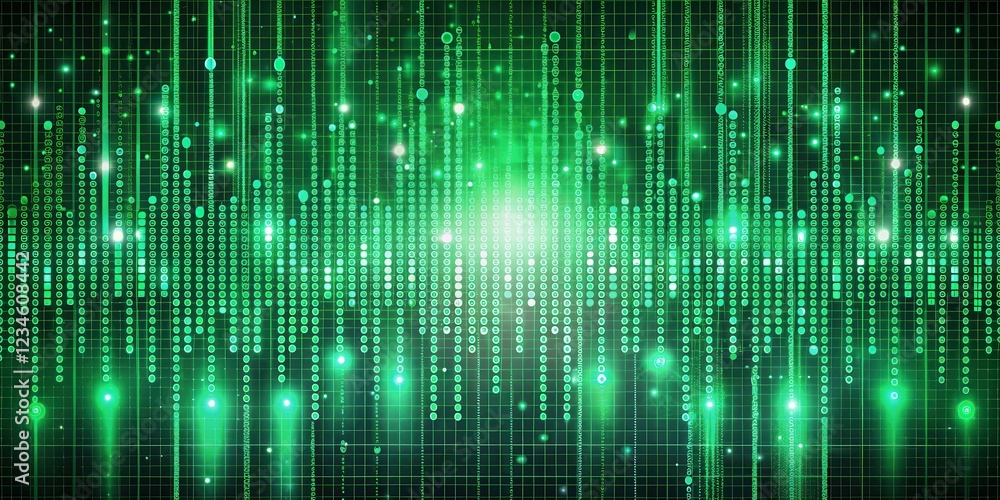 High-tech binary code lines on a futuristic green background with a grid-like matrix pattern , code, high-tech, code High-tech binary code lines on a futuristic green background with a grid-like matrix pattern , code, high-tech, code