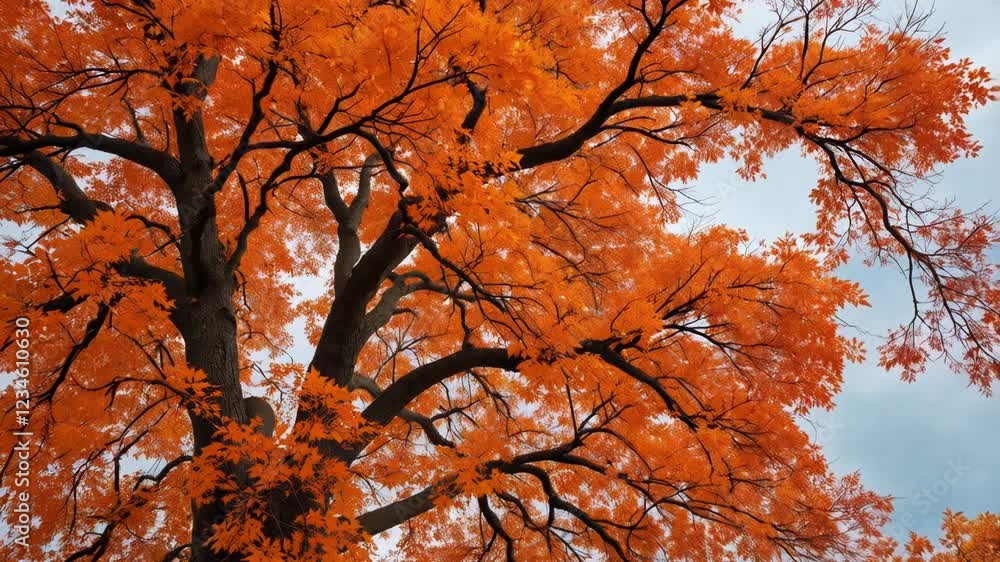 Autumn Blaze: A Vibrant Canopy of Fiery Orange Leaves Autumn Blaze: A Vibrant Canopy of Fiery Orange Leaves