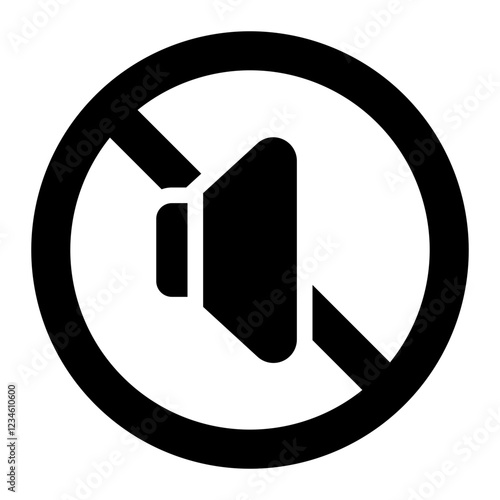 no sound glyph icon