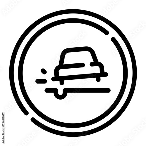 pothole line icon