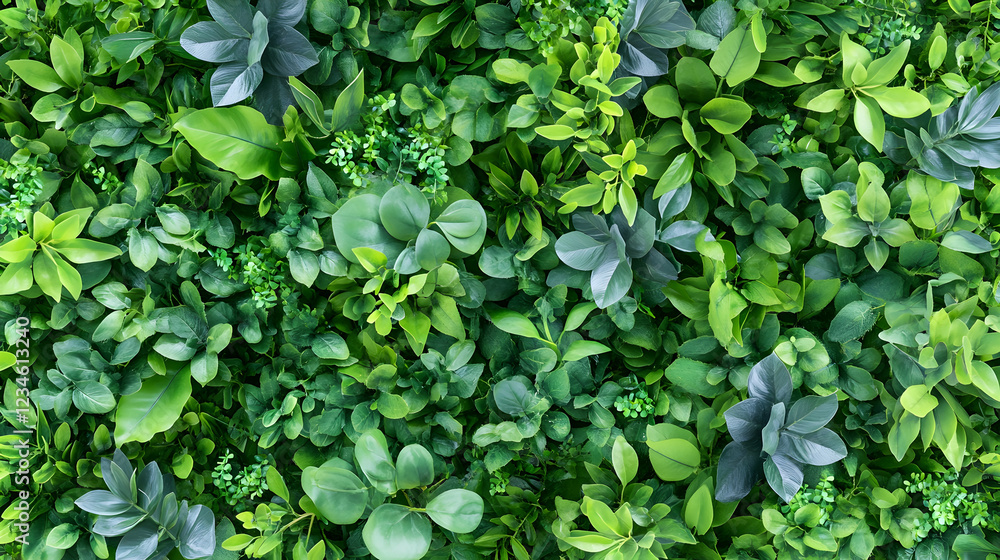 Lush green artificial plant wall background texture. Ideal for design projects and websites Lush green artificial plant wall background texture. Ideal for design projects and websites