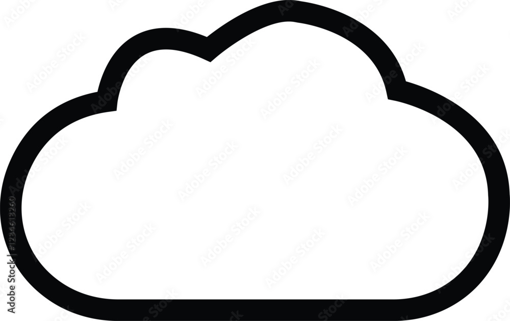 Cloud icon in line trendy web icon. Clouds symbol for your web site design, logo, app, UI shapes design . Data technology icon. Cloud icon in line trendy web icon. Clouds symbol for your web site design, logo, app, UI shapes design . Data technology icon.
