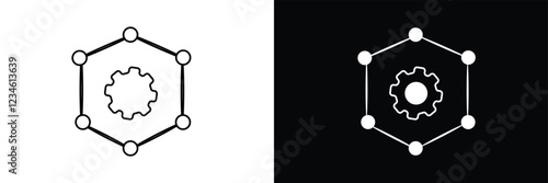 Universe icon Illustration isolated Vector Sign symbol .Black hole universe vector icon .Line icons on white and black background .