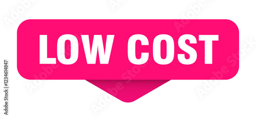 low cost sticker. low cost sign on transparent background