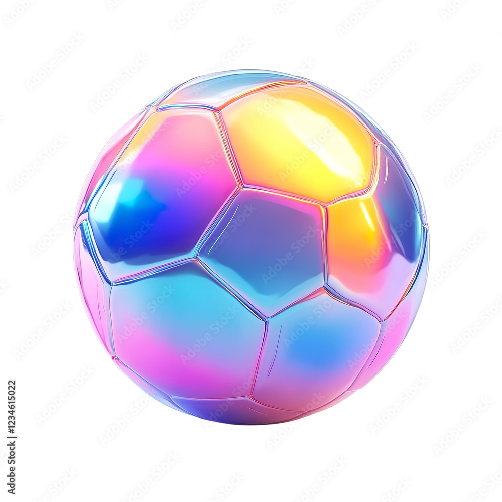 Naklejka premium Soccer Ball Hobby Icon Vibrant Design for Sports Websites and Blogs, 3D design, Transparent Background, PNG